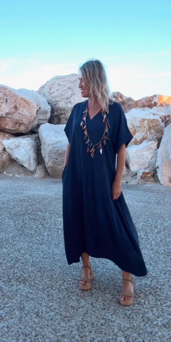 Vestido Telma marino - Image 3